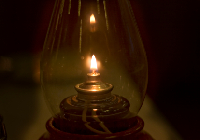 photo of oil lamp