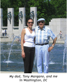 Ginny and her dad, Tony Mangano, in Washington DC