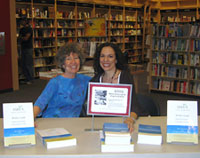 photo of Mille Grenough and Ginny Kravitz at book signing