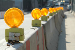 photo of construction barriers