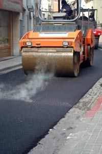 photo of street being paved