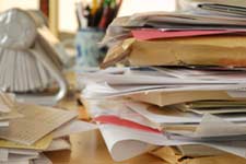 photo of paper clutter
