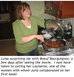 photo of Luisa cooking Boeuf Bourguignon