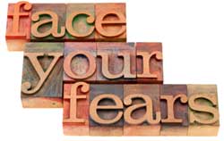 graphic saying Face Your Fears