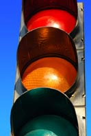 photo of yellow traffic light