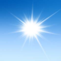 photo of sun in blue sky