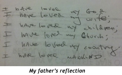 graphic of my father's reflections