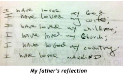 graphic of my father's reflection