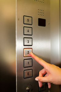 photo of elevator buttons